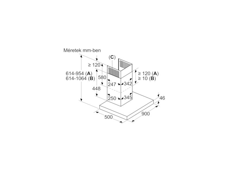 Bosch DWB98JQ50 Kürtős páraelszívó