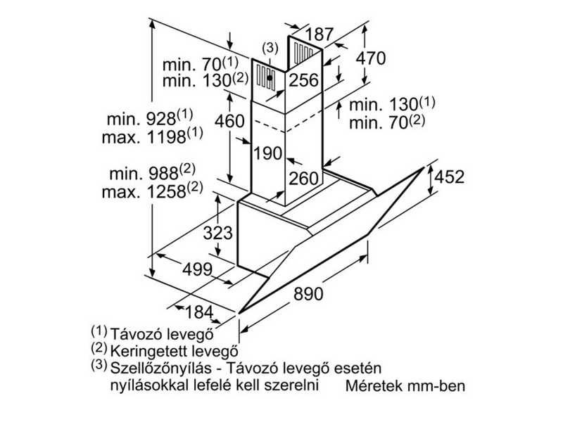 Bosch DWK98JQ60 Kürtős páraelszívó