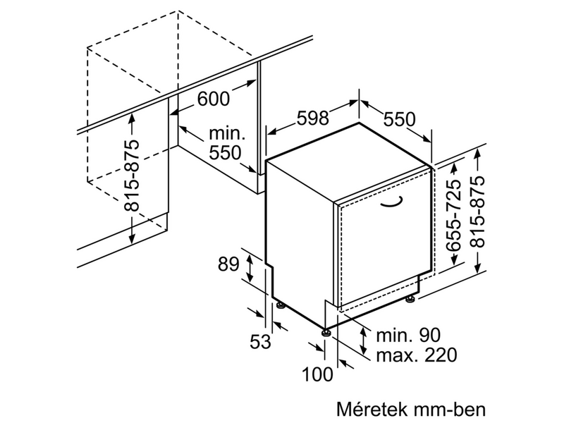 Bosch SMV46MX04E Beépíthető mosogatógép