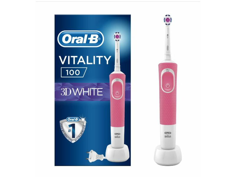 Oral-B D100 Vitality Elektromos fogkefe 3DW fejjel rózsaszín