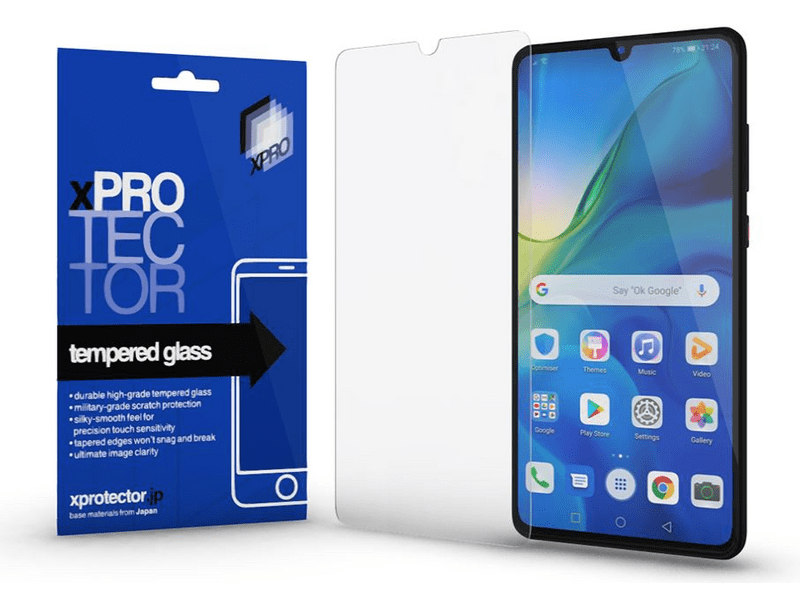 Xprotector Kijelzővédő üvegfólia, 0.33 mm, Huawei P30