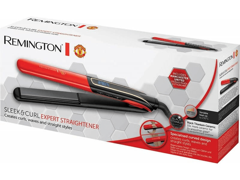 Remington S6755 Sleek & Curl Expert hajsimító - Manchester United Edition