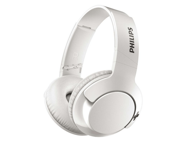 Philips BASS+ SHB3175WT/00 Bluetooth Fejhallgató, Fehér