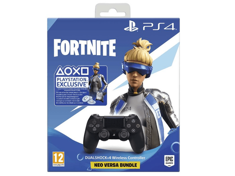 Playstation Dualshock 4 V2 Fekete + Fortnite bundle