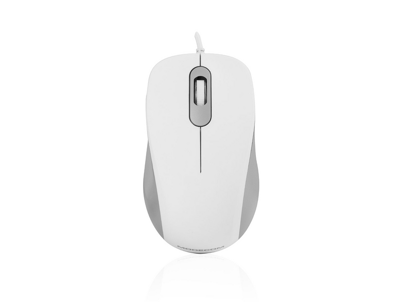 Modecom MC-M10S Silent vezetékes egér, Fehér