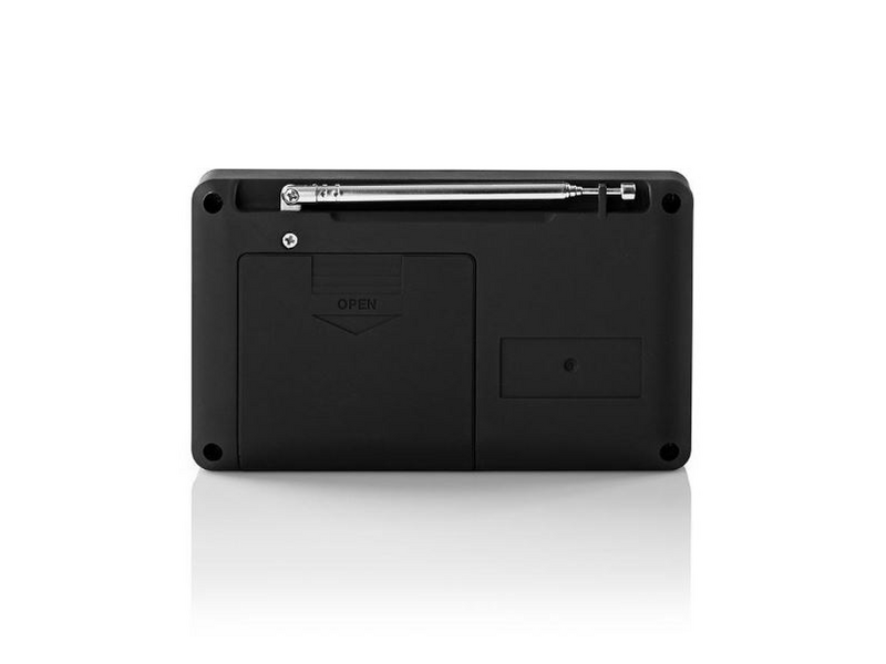 Nedis RDFM2100GY Hordozható FM rádió újratölthető akkumulátorral Fekete/szürke