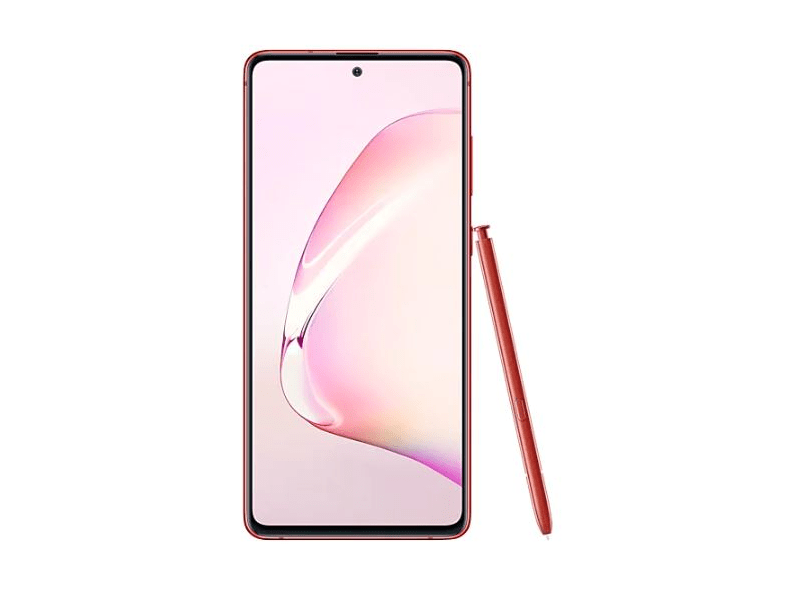 Samsung Galaxy Note10 Lite Kártyafüggetlen Okostelefon, Fénylő piros