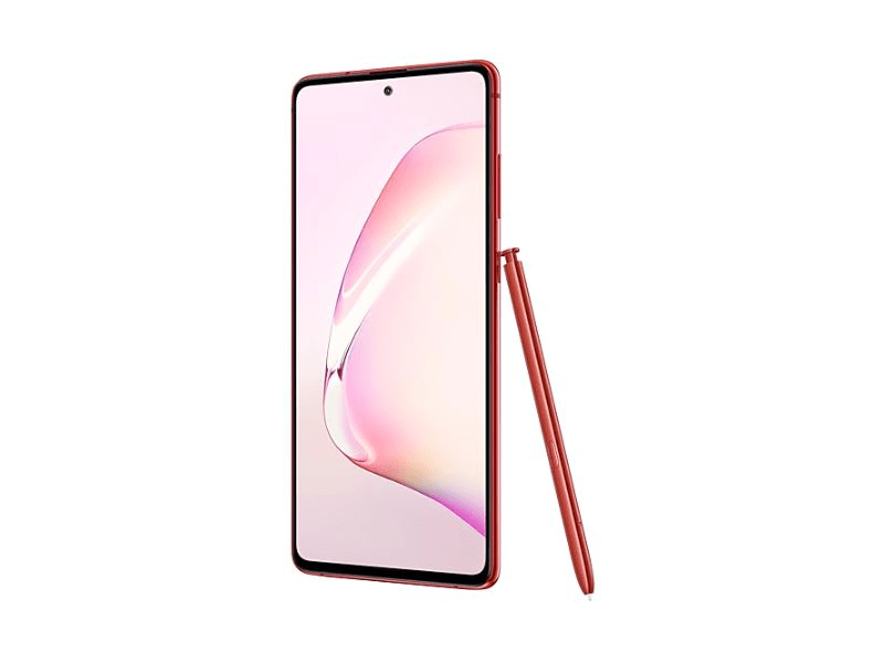 Samsung Galaxy Note10 Lite Kártyafüggetlen Okostelefon, Fénylő piros