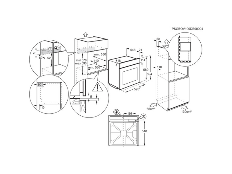 Electrolux EOG2102BOX Beépíthető gázsütő, grill funkció