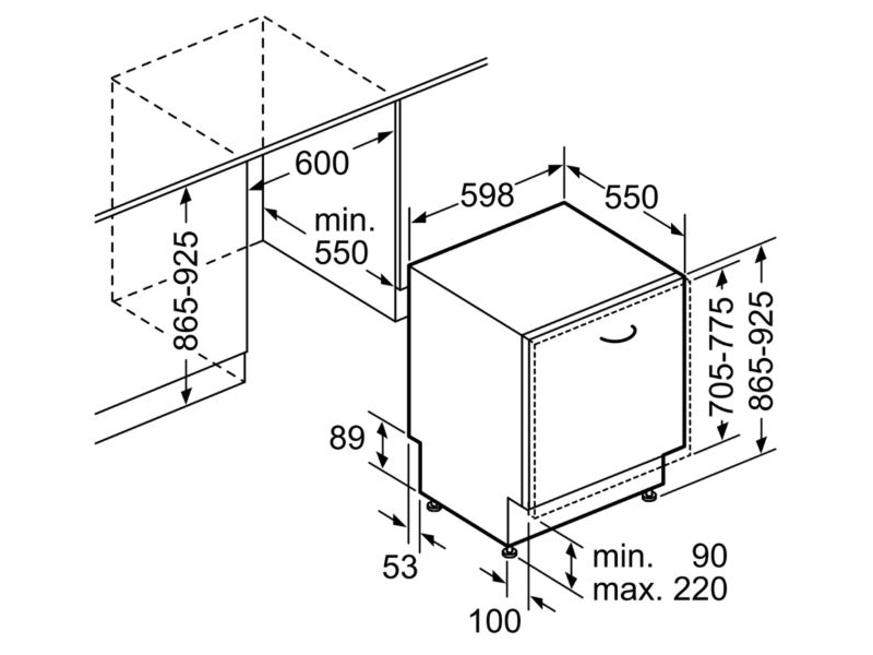 Bosch SBV68TX06E Beépíthető integrált mosogatógép