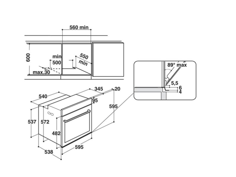 Whirlpool W7OM4 4S1C Beépíthető sütő