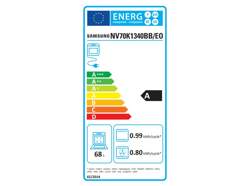 Samsung NV70K1340BB/EO Beépíthető sütő