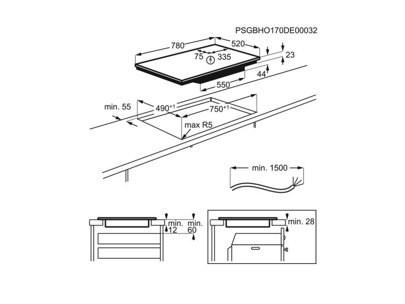 Electrolux EIS8648 Beépíthető indukciós főzőlap