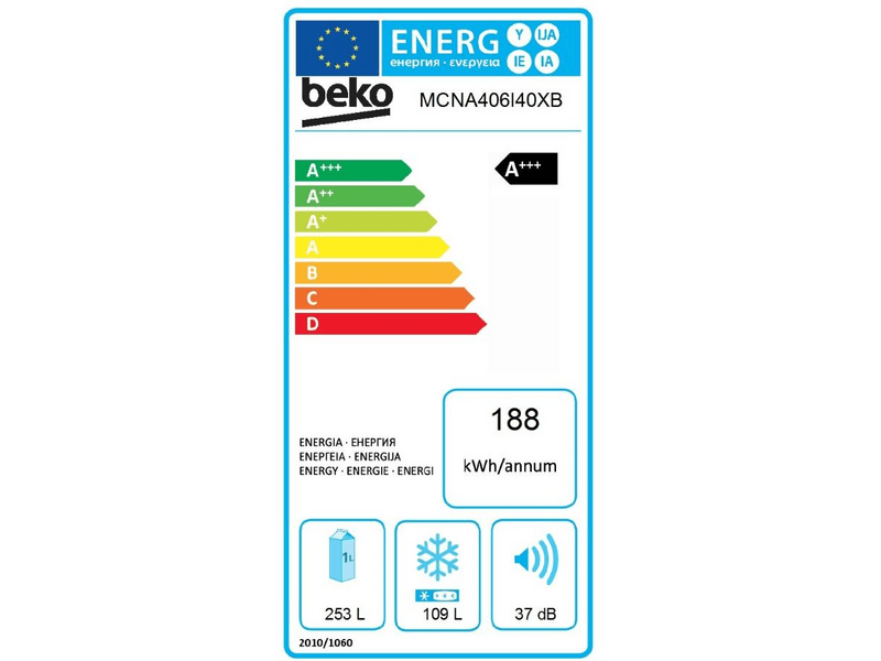 BEKO MCNA406I40XB Alulfagyasztós kombinált hűtőszekrény
