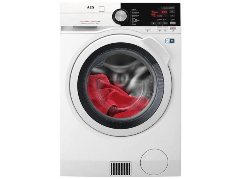 AEG L9WBE49W Ökokombi hőszivattyús mosó-szárítógép, gőzprogram, 9/6 kg, 1400 f/p., LCD kijelző