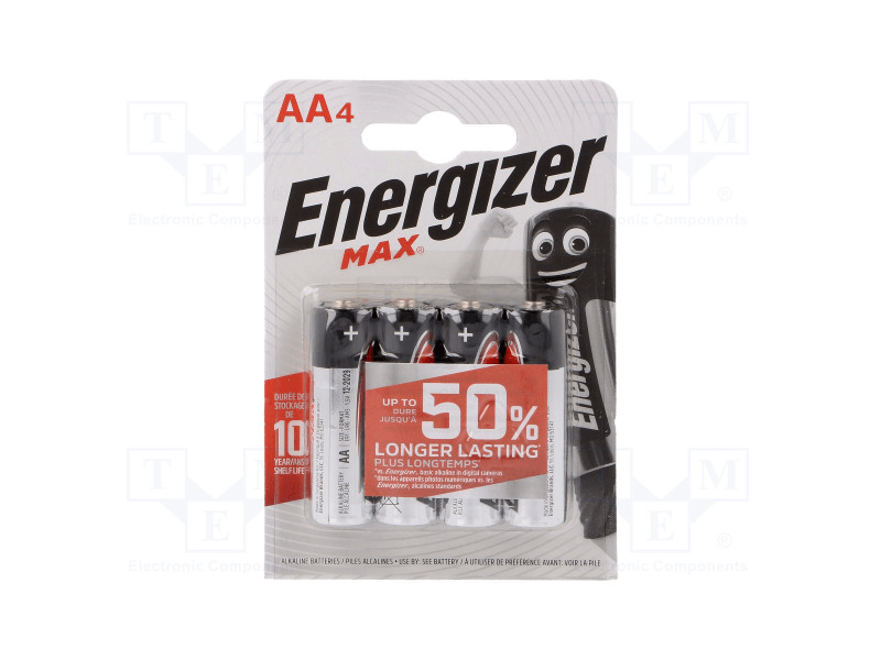 Energizer Max AA E91 Alkáli elem, 4 db