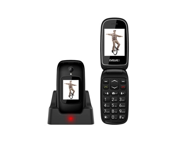 Evolveo EasyPhone EP700 Dual SIM Kártyafüggetlen mobiltelefon, Fekete