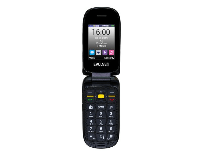 Evolveo StrongPhone F5 Dual SIM Kártyafüggetlen telefon, Fekete-sárga