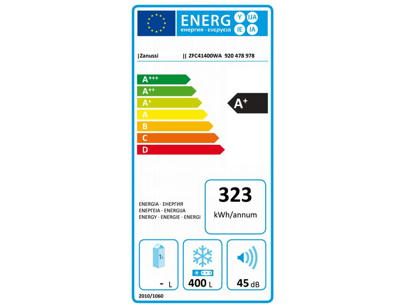 Zanussi ZFC41400WA Fagyasztóláda, 3 db kosár, 400 l