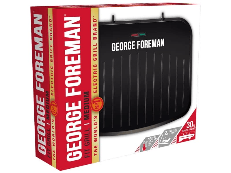 George Foreman 25810-56 Fit Grill Medium Grillsütő