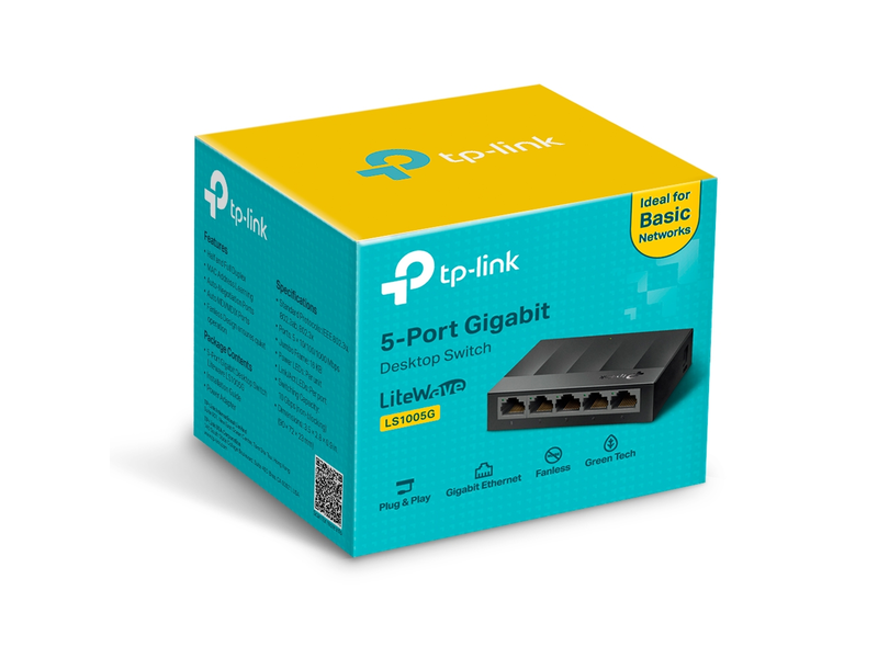 TP-Link LS1005G 5-Port 10/100/1000Mbps Asztali Switch