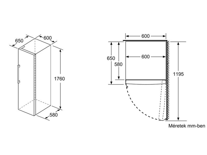 BOSCH GSN33VL3P Fagyasztószekrény