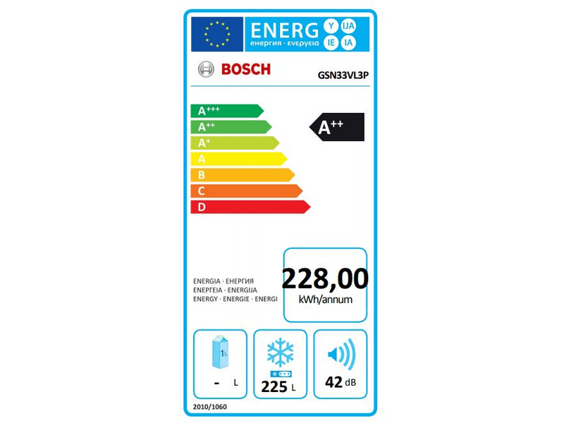 BOSCH GSN33VL3P Fagyasztószekrény