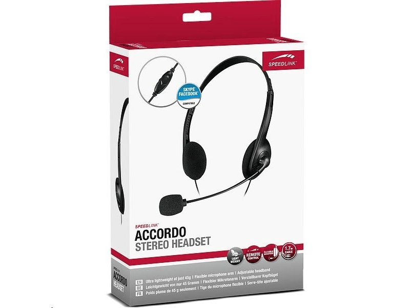 SpeedLink 870003 Accordo Mikrofonos fejhallgató