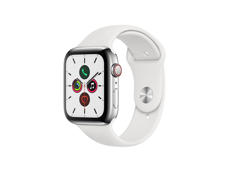 Apple Watch Series 5 (GPS + Cellular) 2020 Okosóra, Ezüst, 44 mm (MWWF2HC/A)