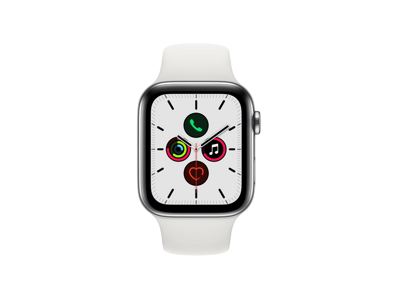Apple Watch Series 5 (GPS + Cellular) 2020 Okosóra, Ezüst, 44 mm (MWWF2HC/A)