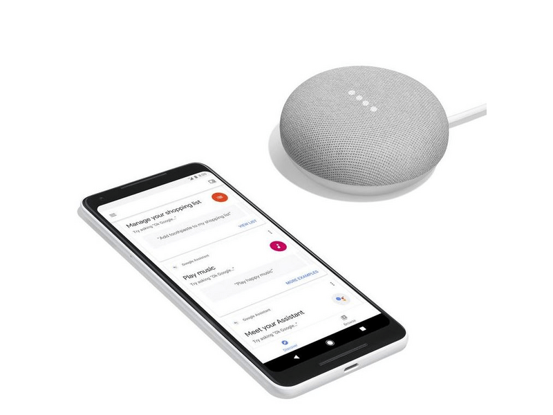 Google Home Mini Okos hangszóró fehér