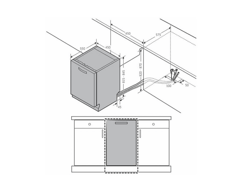 Samsung DW50R4060BB/EO Beépíthető integrált mosogatógép