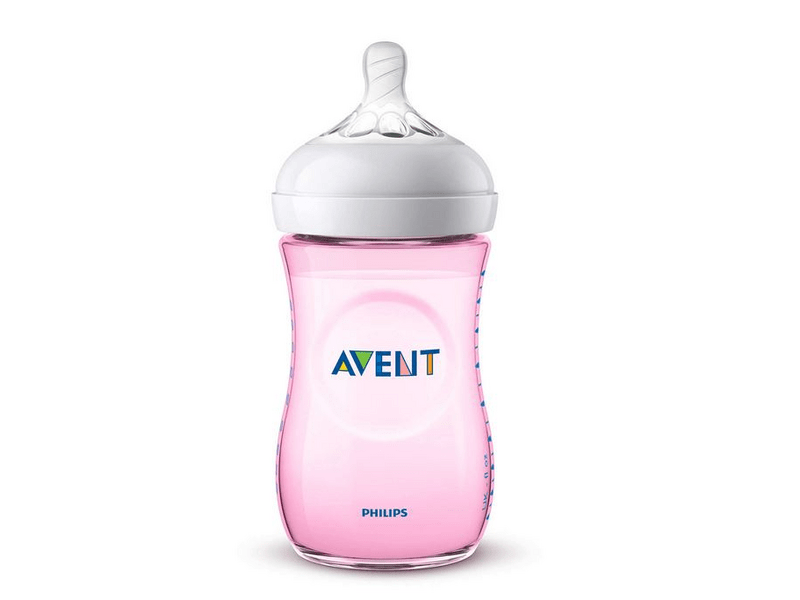 Philips SCF034/17 Avent Natural cumisüveg 260 ml, Rózsaszín