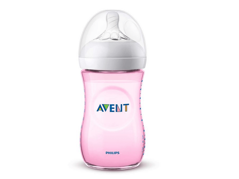 Philips SCF034/17 Avent Natural cumisüveg 260 ml, Rózsaszín