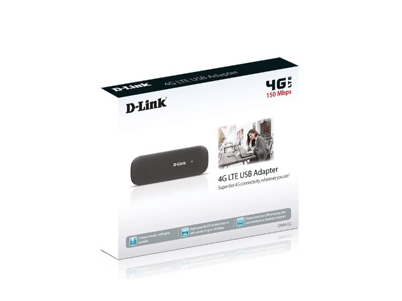 D-LINK DWM-222/DH 4G LTE USB SIM-kártyás Modem