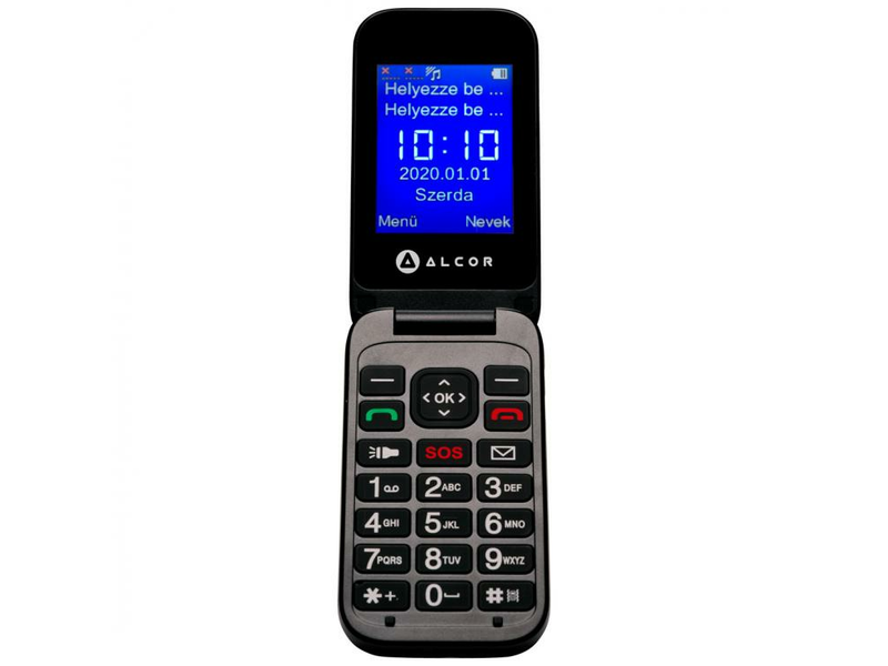 Alcor Handy D Dual SIM Kártyafüggetlen Mobiltelefon fekete
