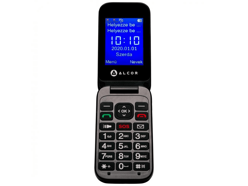 Alcor Handy D Dual SIM Kártyafüggetlen Mobiltelefon fekete