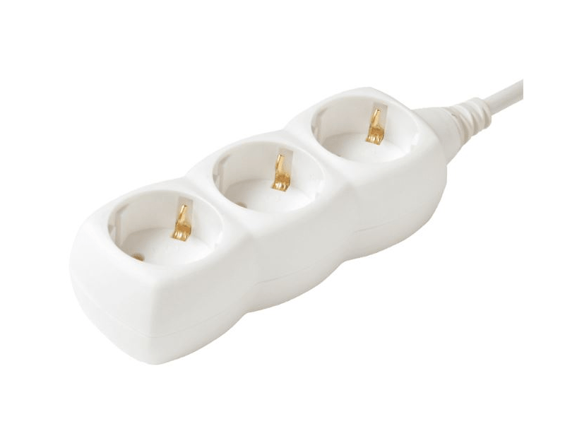 HOME NV 3/WH Hálózati elosztó, 1.5 m