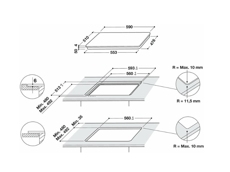 Whirlpool WLS7960NE Beépíthető indukciós főzőlap