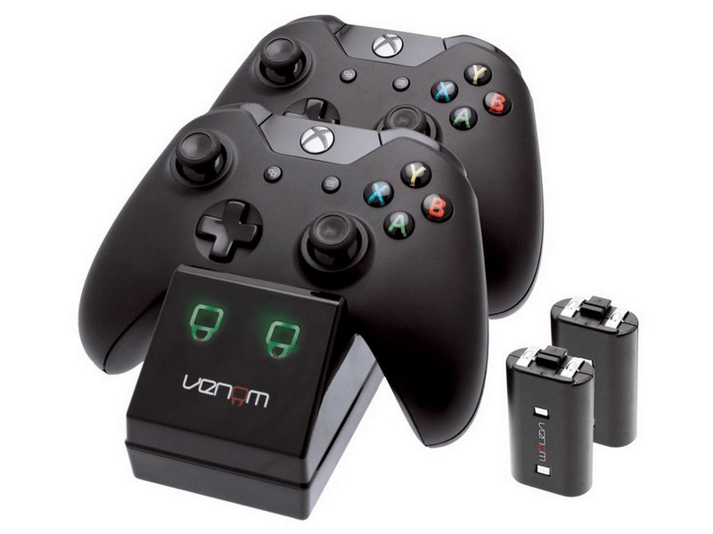 Venom VS2851 Xbox One dupla töltőállomás akkumulátorokkal, Fekete