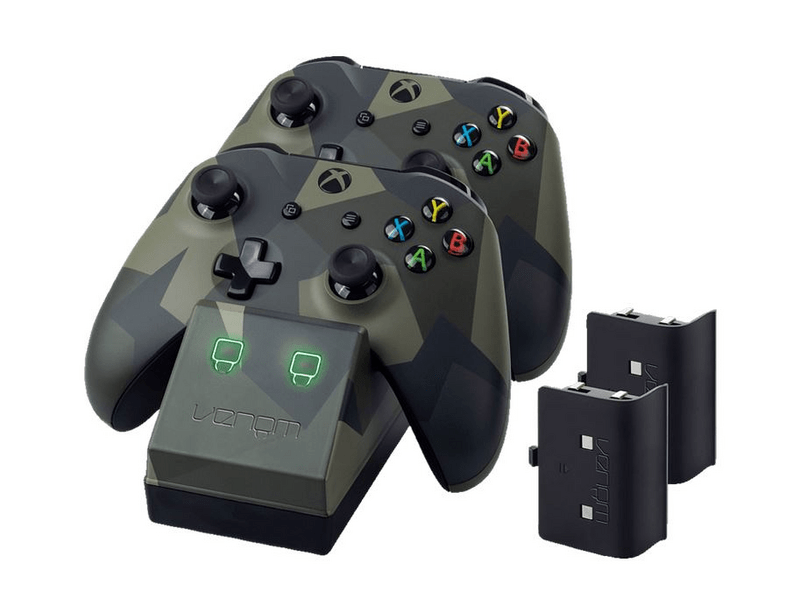 Venom VS2857 Xbox One dupla töltőállomás akkumulátorokkal, Terepmintás
