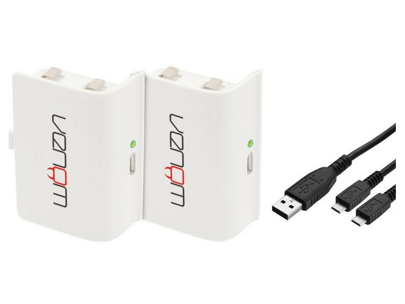 Venom VS2860 Akkumulátor csomag töltőkábellel, fehér