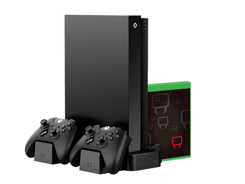 Venom VS2861 Vertikális konzol tartó + töltőállvány, Fekete