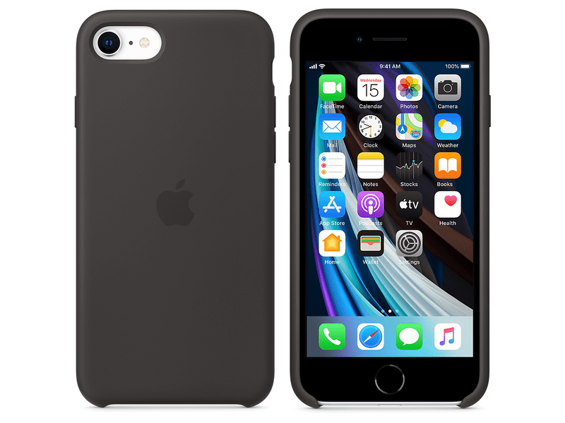 Apple iPhone SE 2020 gyári szilikon tok fekete (MXYH2ZM/A)