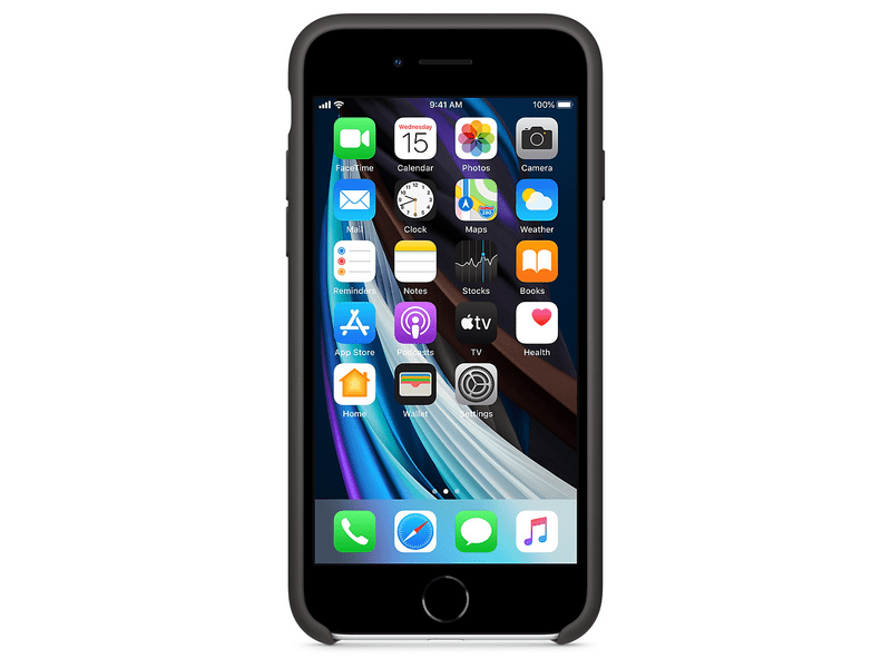 Apple iPhone SE 2020 gyári szilikon tok fekete (MXYH2ZM/A)