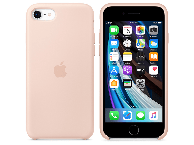 Apple iPhone SE 2020 gyári szilikon tok rózsakvarc (MXYK2ZM/A)