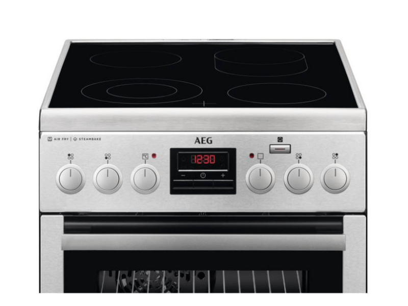 AEG CCB56470BX PlusSteam kerámialapos tűzhely gőzfunkcióval, AirFry