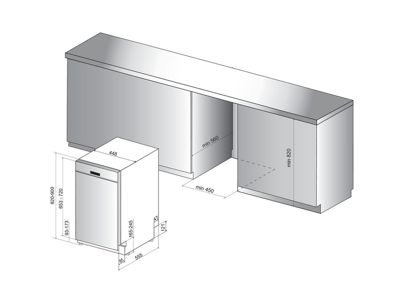 Whirlpool WSBO 3O34 PF X Beépíthető mosogatógép