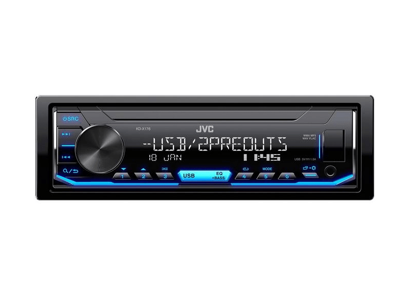 JVC KD-X176 Mechanika nélküli autórádió USB bemenettel