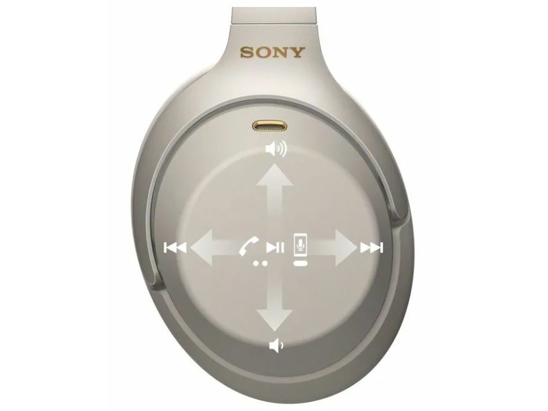 Sony WH 1000 XM3B Bluetooth fejhallgató, ezüst